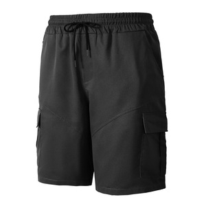 Shorts de sport de qualité supérieure pour hommes, couleur unie, mode estivale, cordon de serrage, taille élastique, shorts cargo avec poche - Product Image 2