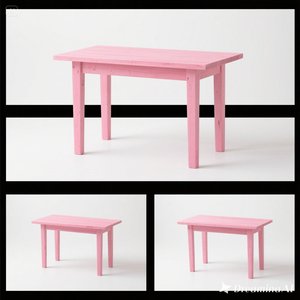 Bàn gỗ dài màu hồng - Product Image 2