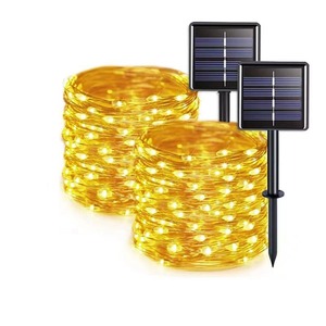 Năng lượng mặt trời <span class=keywords><strong>Powered</strong></span> LED Dây đèn IP65 dây đồng không thấm nước cho ngoài trời giáng sinh VƯỜN Patio chiếu sáng trang trí - Product Image 2