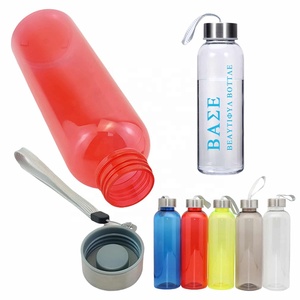 Botellas de Bebidas Reutilizables de Plástico, Libres de BPA, Botella de Agua Transparente con Tapa de Acero Inoxidable <span class=keywords><strong>para</strong></span> Jugo de Frutas - Product Image 5