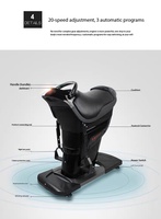 Simulador de Equitación Eléctrico de Alta Calidad, Equipo de Gimnasio en Casa Unisex, Entrenador Motorizado Duradero, Accesorios de Entrenamiento
