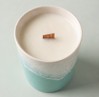 Ensemble de bougies parfumées bio en cire de soja dans un pot en céramique décoratif pour la maison, étiquette privée, coffret cadeau