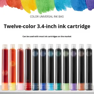 Set di 12 Ricariche per <span class=keywords><strong>Penna</strong></span> <span class=keywords><strong>a</strong></span> <span class=keywords><strong>Sfera</strong></span> Universale Non-Carbonica da 3,4mm, 12 Colori, <span class=keywords><strong>con</strong></span> <span class=keywords><strong>Cartuccia</strong></span> d'Inchiostro, per Studenti - Product Image 3