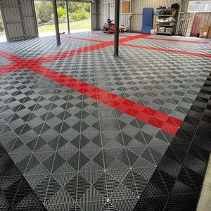 Dalles de sol en PVC antidérapantes pour <span class=keywords><strong>garage</strong></span>, à grille drainante, pour usage intérieur - Product Image 1