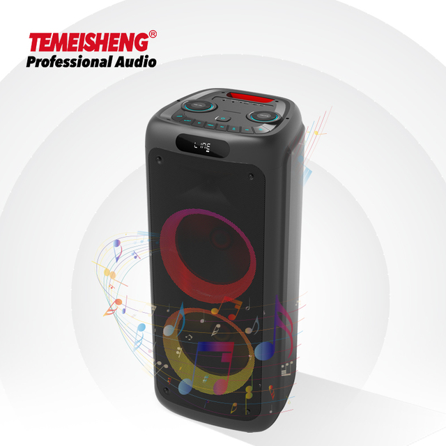 2024 Outdoor Wireless Karaoke BT Active pa Dj Sound Speaker Box Portable Dual 10 Inch Big Power Party Speakers