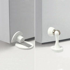White Magnetic Door <b>Stopper</b> Invisible No Drilling Required Door Catcher For Makeup Room Door Anti Collision Pad - Product Image 1