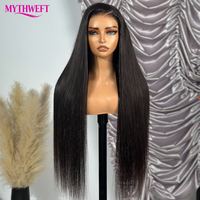 Perruque frontale complète en dentelle HD 13x4 en cheveux humains, lisse, sans colle, densité 180%, cuticules alignées, en cheveux humains vierges, vente en gros