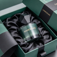 Flacon de parfum en verre cylindrique court de 50 ml, vide, avec bouchon géométrique facetté, emballage de luxe pour flacon de parfum avec logo personnalisé