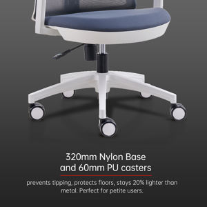 Silla de Oficina con Ruedas, Silla de Escritorio Ergonómica, Sillas de Oficina Económicas, Silla Presidencial, Tela de Malla - Product Image 6