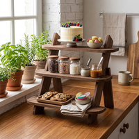 Présentoir à gâteaux en bambou, socle pour desserts, bijoux, figurines, mariage, fête, décoration intérieure, vente en gros, écologique