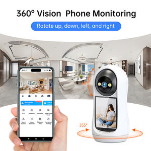 Caméra de sécurité intérieure 3MP avec écran intégré, WiFi/4G, PTZ, suivi humain, vision nocturne claire 24h/24 et 7j/7, audio bidirectionnel, surveillance à domicile/bébé/animaux de compagnie - Product Image 3