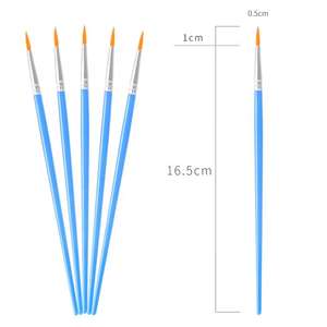 Pinceles acrílicos de dibujo para niños OEM personalizados de <span class=keywords><strong>Paul</strong></span> Cezanne, pincel de pintura de arte plano para niños con detalle de delineador de nailon de plástico - Product Image 4