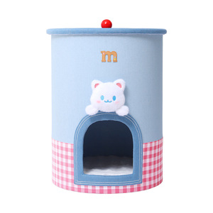 Miao Xiaoyuan Cat <b>House</b> 58cm High Double Layer Enclosed Pet <b>Bed</b> For Indoor Cats Winter Warm Storage Play Hideout - Product Image 5