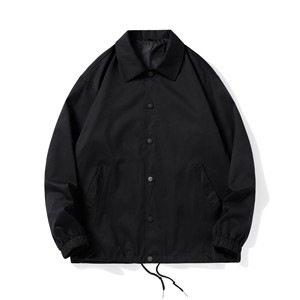 Veste boutonnée de haute qualité bon marché 2025, veste ample de style hip-hop, couleur unie, veste en polyester pour hommes - Product Image 4