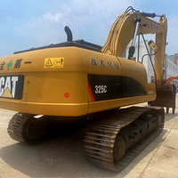 Excavatrice d'occasion CAT 325C 25 tonnes, pelle sur chenilles hydraulique Caterpillar d'origine pour la construction et l'exploitation minière