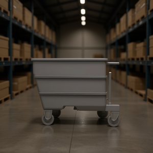 Contenedor basculante Fervi para patatas fritas con ruedas, 200 mm de ancho, contenedor logístico de plástico - Product Image 3