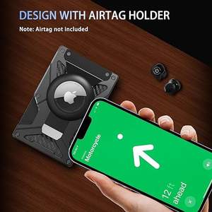 Portafoglio MagSafe in Alluminio con Clip per <span class=keywords><strong>Banconote</strong></span>, Blocco RFID, Supporto per AirTag, <span class=keywords><strong>Porta</strong></span> <span class=keywords><strong>Carte</strong></span>, Clip per Contanti, per Uomo, 18 <span class=keywords><strong>Carte</strong></span>, 8 <span class=keywords><strong>Banconote</strong></span>, Spessore 30mm - Product Image 3