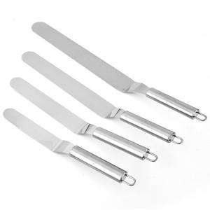 Spatule à gâteau en acier inoxydable 6 8 10 12 pouces, couteau à beurre à manche droit, grattoir, outil de démoulage, forme rectangulaire - Product Image 5