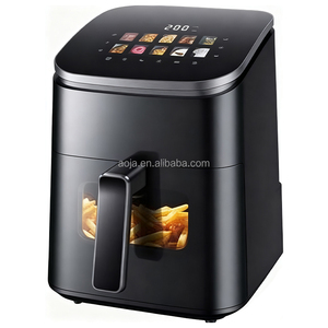 6.5L vuông không dầu nướng nồi chiên không khí Lò nướng đôi giỏ màu kỹ thuật số hiển thị tính năng thông minh tiết kiệm năng lượng thiết bị gia dụng - Product Image 2