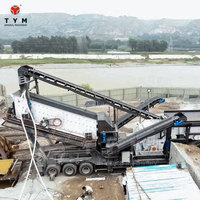Nouvelle ligne de production mobile d'extraction de gravier calcaire de carrière de concasseur de contre-attaque sur chenilles à vendre