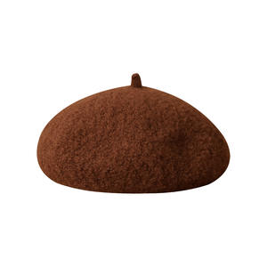 หมวกเบเร่ต์สไตล์วินเทจสำหรับผู้หญิง ทำจากผ้าขนสัตว์  แบบลำลอง สไตล์เกาหลี  หมวกจิตรกรย้อนยุค  หมวกยีนส์  หมวกคาวบอย - Product Image 3