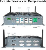 PC industriel sans ventilateur, Windows 11 Pro, ordinateur de bureau Intel I7-10710U, automatisation de la fabrication, 4xLAN, 8xGPIO, double/VGA, Type-C