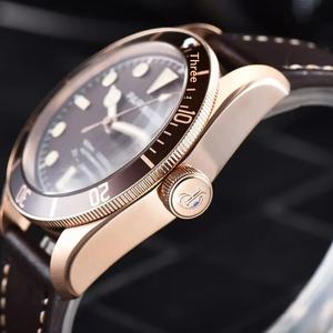 Reloj de Lujo Mecánico Parnis de 41 mm para Hombre, Caja de Acero Inoxidable, Correa de Cuero, Movimiento Automático Miyota - Product Image 5