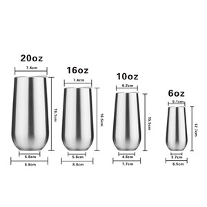 Nuevo Vaso Térmico de Acero Inoxidable 304 con Forma de Huevo, de 10oz, 16oz, 20oz, para Sublimación, Ideal para Comercio Transfronterizo - Product Image 4