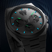 Bonest Gatti Hochwertige Business-Chronograph Herrenuhr Mondphase Karierter Zifferblatt Automatik Mechanisch 316L Edelstahl BG8006