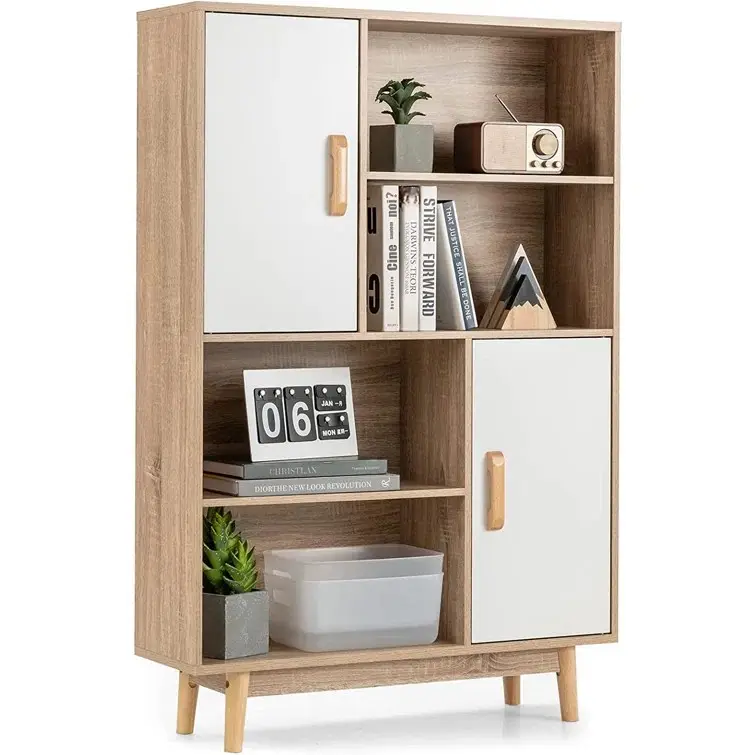 Keukenmeubelen Dressoir Opbergkast Houten Standaard 4 Tier Boekenkast