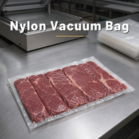 Sac sous vide multicouche en nylon de qualité alimentaire, pochette transparente brillante pour la ligne d'emballage et le portionnement en usine alimentaire