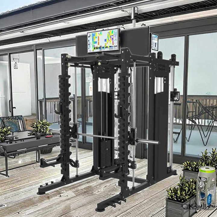 Multi-Functional Steel Smith Machine Squat Cable Crossover Gym Rack for ...