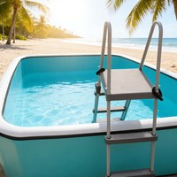 Aufblasbarer Swimmingpool aus Drop-Stitch-Gewebe, Großer Outdoor-Aufstellpool für Kinder, Erwachsene und Familien