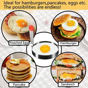 Accesorios de Cocina de Acero Inoxidable, Molde para Huevos y Molde para Panqueques para Cocinar en Casa, Anillo y Moldeador de Huevos, Utensilio para Cocinar Huevos - Product Image 2