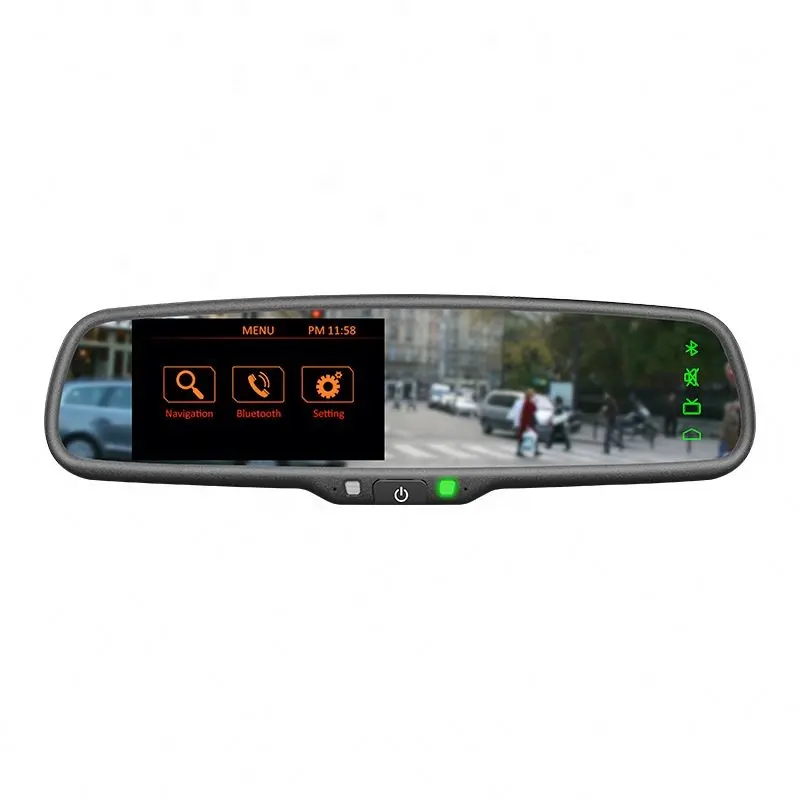 Car Gps Navigator Rear View Mirror Monitor Car Radio System 7 Gps Navigation