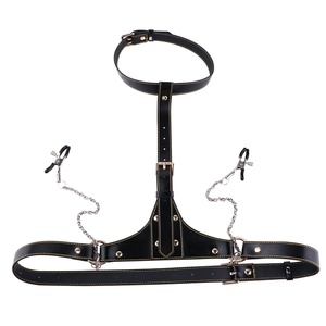 Ceinture de bondage pour poitrine QKKQ avec pinces à tétons métalliques, équipement de bondage BDSM, pinces à tétons pour femmes - Product Image 4