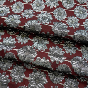 3D <span class=keywords><strong>estambre</strong></span> filigrana Lotus tejido exquisito Jacquard flor tela para vestidos - Product Image 3