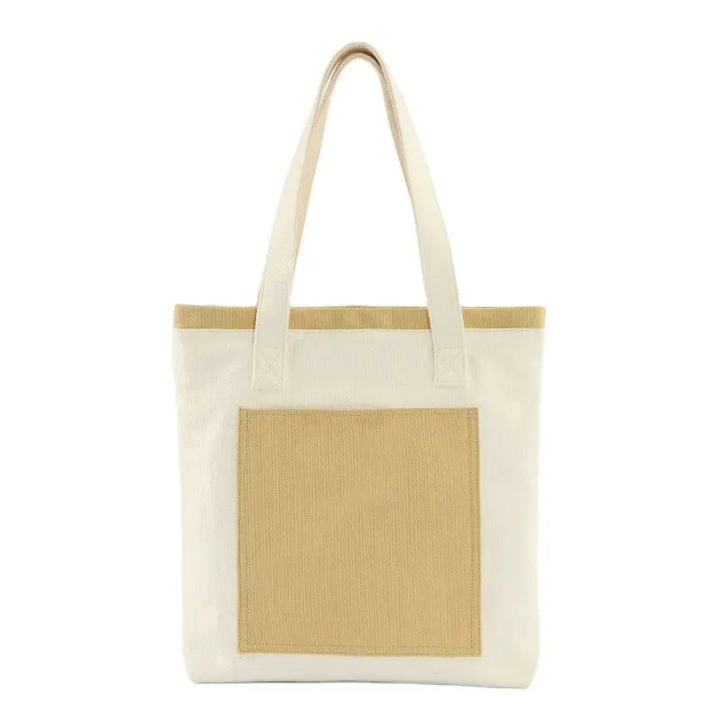 Ağır doğal renk Azo ücretsiz Tote çanta kullanımlık kalın tuval pamuklu el çantası Tote alışveriş çantası
