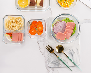 2021 Kính Chống Rò Rỉ Thân Thiện Với Môi Trường Bữa Ăn Chuẩn Bị BPA Free Nhựa Nắp Lưu Trữ Hộp Đựng Thực Phẩm Thủy Tinh - Product Image 1