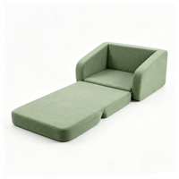 Canapé-lit pliable 2-en-1 robuste et sûr pour enfants, siège de canapé pour filles et garçons