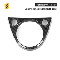 Cubierta de caja de cambios de carbono Shasha, accesorios interiores de fibra de carbono Real, decoración para Fiat 500 Abarth