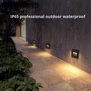 Lampe <span class=keywords><strong>LED</strong></span> pour escalier d'angle rond et carré étanche IP65 pour l'extérieur Corps en aluminium encastré pour mur et pied pour le jardin - Product Image 3