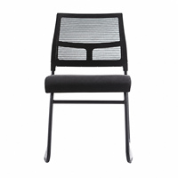 Chaise de bureau moderne en maille respirante, hauteur réglable, siège rembourré en tissu, base en métal robuste pour salles de conférence