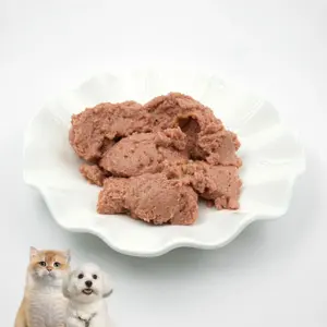 Suministro de fábrica enlatado personalizable varios sabores comida para gatos sopa gelatina Mousse lata para gatos