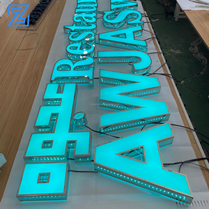 Letrero de letra LED impermeable iluminado agujeros de perforación espejo de letra de canal letrero de logotipo de metal 3D - Product Image 5