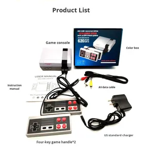NES มินิ 620 เครื่องเล่นเกมทีวีใหม่ สไตล์เรโทรคลาสสิค FC สีแดงขาว ในตัวมีเกมคลาสสิค 620 เกม เชื่อมต่อแบบมีสาย - Product Image 2