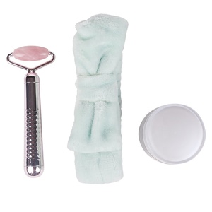 Nature Pink Jadeite <b>Jade</b> <b>Roller</b> Rolling Face Massage Set Facial Skin Care Massage <b>Roller</b> - Product Image 1