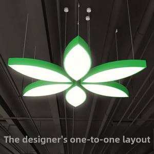 Moderno nero ferro LED plafoniera IP65 sospensione pendente e lampadari per ufficio e centro commerciale lampada a sospensione - Product Image 2