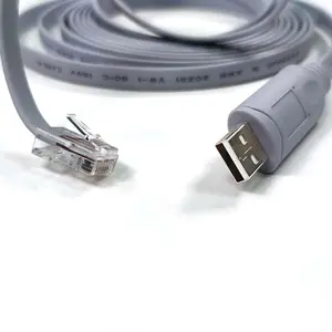 Kabel konsol FTDI RS232, 1.8m seri USB Tipe C ke RJ45 untuk komputer laptop Chip FT232RL