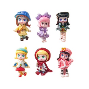 Accesorios de Resina con Pegamento en Crema para Manualidades con Tarjetas Pequeñas, Diseño de Niña con Lirios de Dibujos Animados, para Decorar Carcasas de Teléfono Móvil, Horquillas, Pegatinas para Refrigerador, para Navidad - Product Image 5